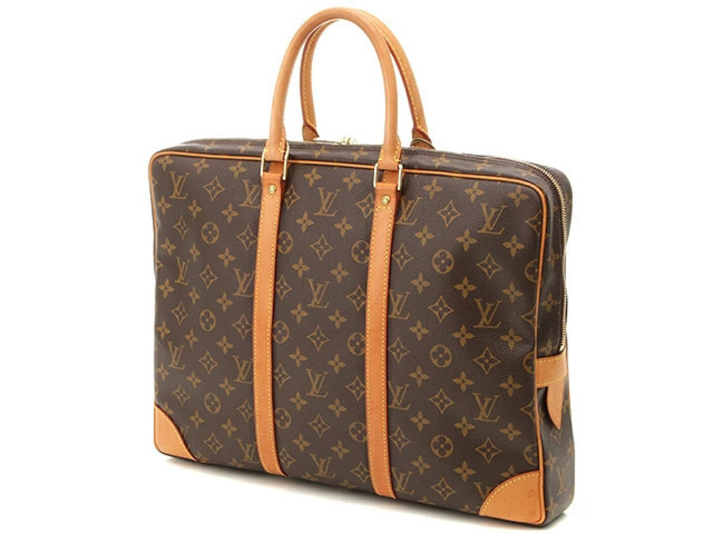 Louis Vuitton Business documents Briefcase Bag Porte Monogram Voyage Brown